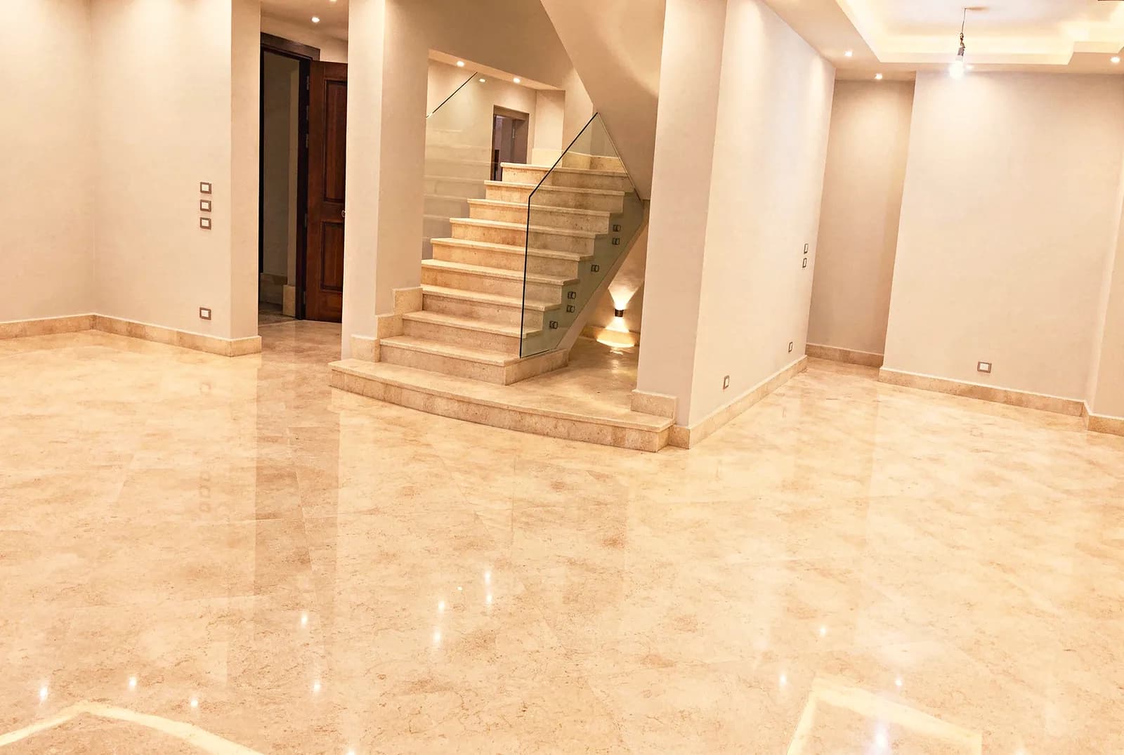 5-bedroom standalone villa in Oriana 3, Cairo Festival City — ground-floor hall and staircase