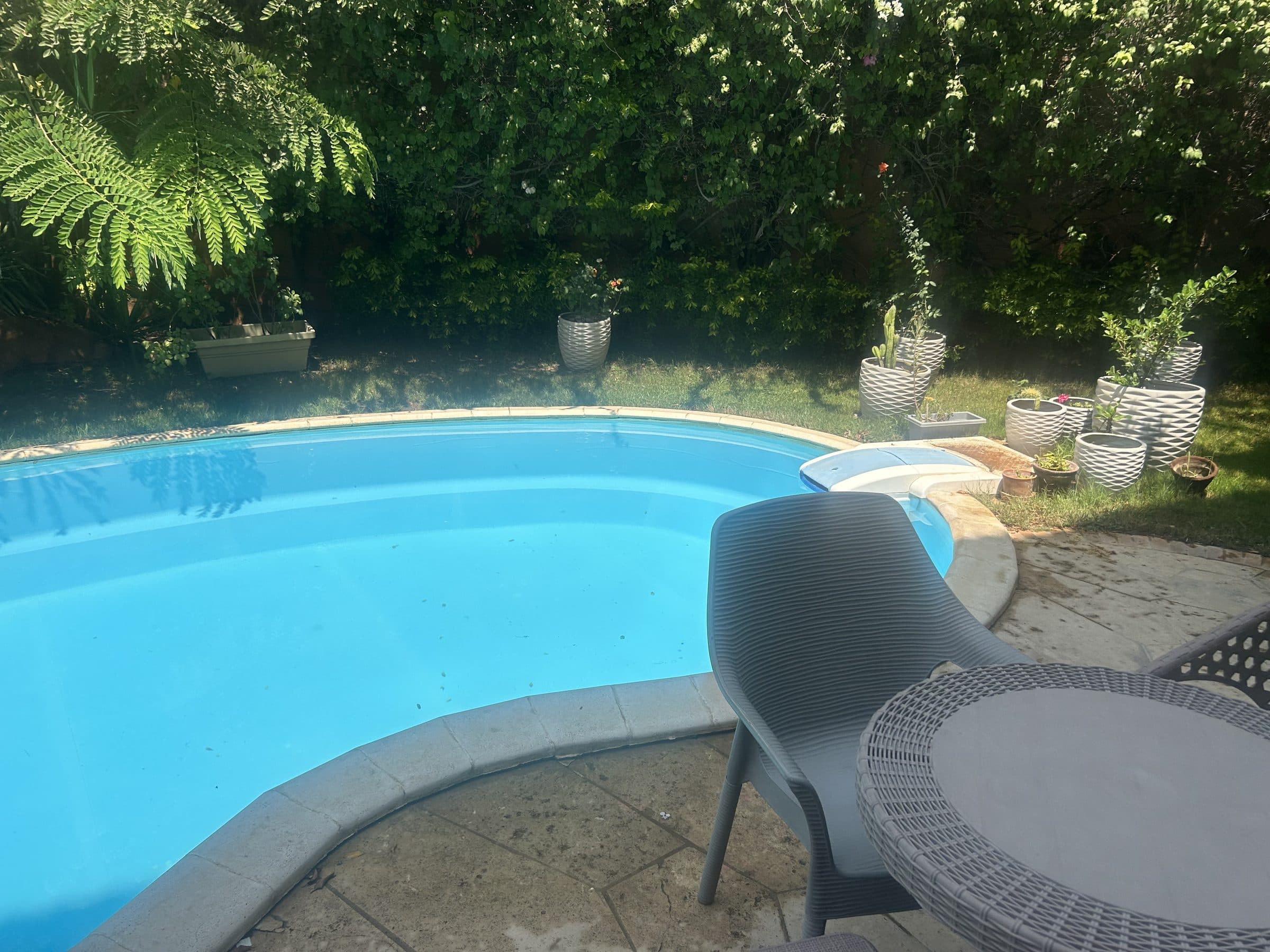 Private garden and pool at the Katameya Heights villa