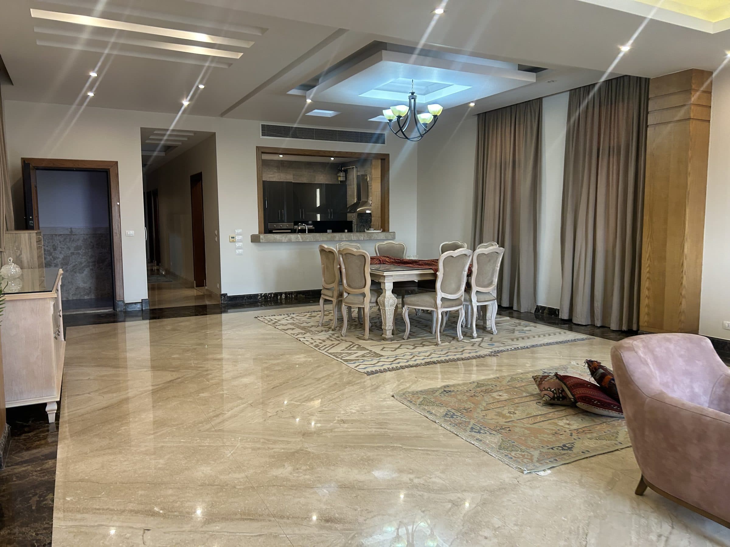 Formal dining area adjoining the open-plan kitchen